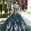 Thumbnail: Glitter Tulle Quinceañera Dress with Three-Dimensional Floral Appliqués 89362