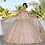 Thumbnail: Patterned Glitter Quinceañera Dress with Cape 89357