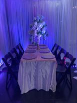 6ft Rectangular  with 8 Chairs