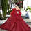 Thumbnail: Crystal Beaded Metallic Lace Quinceañera Dress 89361